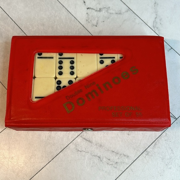 Double Nine Dominoes Professional Set Of 55 Pieces - Picture 1 of 5